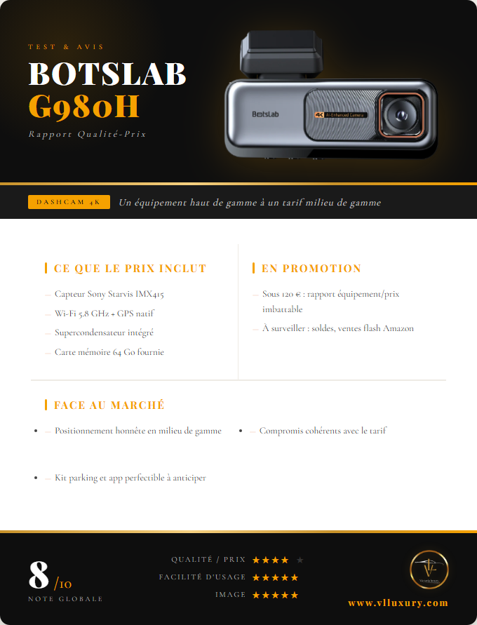 rapport qualite prix botslab g980h